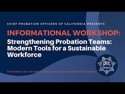 Informational Workshop: Strengthening Probation Teams – Modern Tools for a Sustainable Workforce