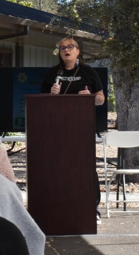 Caressa Smith talks about her experience navigating the justice system at Resilient Reentry.
Photo by Albert Chern/Lake County News